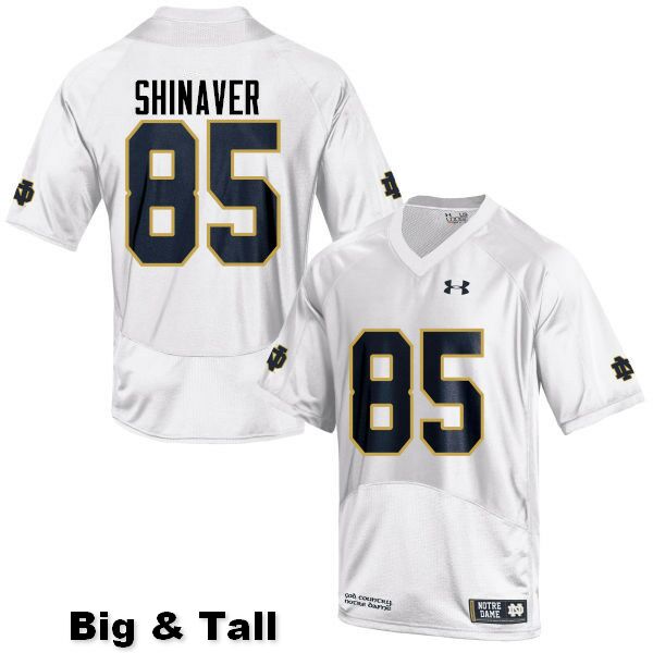 Men's NCAA Notre Dame Fighting Irish #85 Arion Shinaver Stitched College Under Armour Authentic White Big & Tall Football Jersey LA10N75QZ